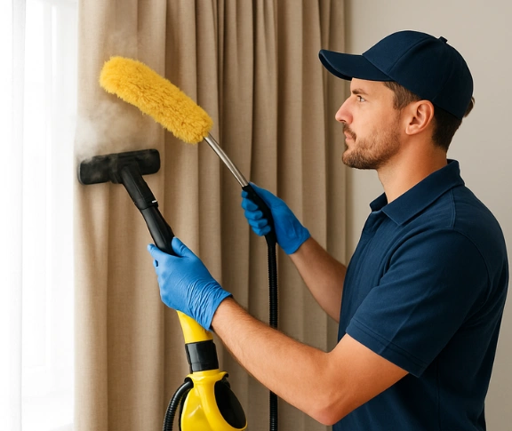 Trusted drapes cleaning technician Matty Curtain Cleaning lara-vic QLD